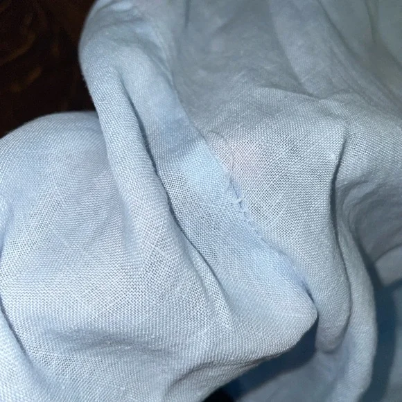 Soft Surroundings Linen Button Front Tunic Top Light Blue Women’s 1X Plus Size - Picture 8 of 9